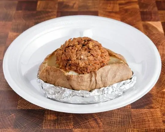 Order Baked Potato with 4 oz. of Meat a la Carte food online from North Main BBQ store, Euless on bringmethat.com