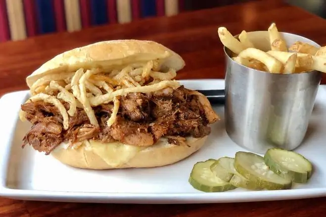 Order Guinness Bbq Pulled Pork Sandwich  food online from Shannon Rose Irish Pub store, Clifton on bringmethat.com