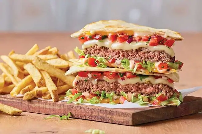Order Quesadilla Burger food online from Applebee's Grill + Bar store, Fayetteville on bringmethat.com